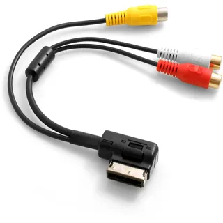 System-S Media In AMI MDI Adapterkabel zu 3X RCA Audio Video Kabel Buchse DVD Video und Audio Eingang Kabel Für Audi für VW