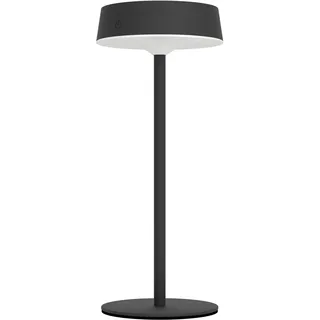 EGLO Tischleuchte "SIMERI Tischlampe - Stahl - SOLAR-LED - 3W - IP44" LED-Modul 1 Stk. Kaltweiß  Neutralweiß  Warmweiß Solarleuchte, Außentischleuchte, Akku, Leselampe, H31 x Ø13 cm, schwarz