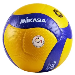 Mikasa Volleyball - V200W-DVV - VBL offizieller Spielball - Blau, Gelb