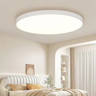 JDONG LED Deckenleuchte 36W Flach Rund Weiß Deckenlampe Ø37CM Modern Warmweiß 3000K Lampe für Schlafzimmer Büro Wohnzimmer Küche Keller Balkon
