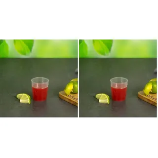 silverkitchen 50 Stück Plastik Schnapsgläser 2cl - bruchsichere Mehrwegbecher aus Hartplastik, Schnapsbecher mit Eichstrich, Shotgläser Made In Germany (Packung mit 2)