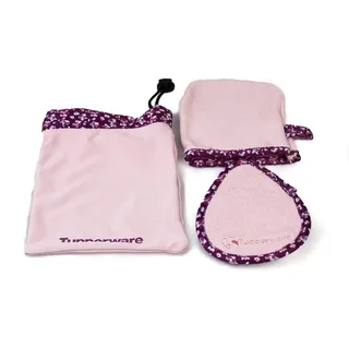 TUPPERWARE FaserPro Abschmink-Set (3 Teile) rosa - Rosa