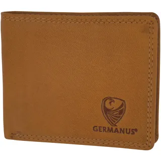 GERMANUS Geldbörse aus Leder, Modell Max (Helles Braun)