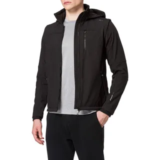 CMP Herren Zip Kapuzenjacke Softshell_3a01787n Jacke, Schwarz, 56 EU
