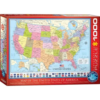 Eurographics Puzzle Politische Karte der USA 1000 Teile