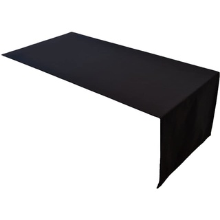 Lemos Home Hochwertiger Tischläufer Tischwäsche aus 100% Baumwolle Kollektion Konzept, Farbe & Größe wählbar (Tischläufer - 45x120cm, Schwarz)