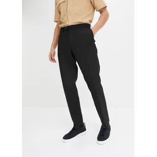 Anzughose BONPRIX "Baukasten-Anzugshose, Regular Fit", Herren, Gr. 52, N-Gr, schwarz, Obermaterial: 100% Polyester. Futter: 100% Polyester, festlich, regular fit, Hosen Anzughose, aus Polyester, Regular Fit, festlicher Stil