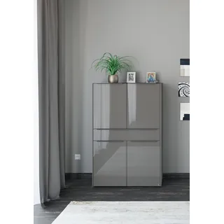 Set One by Musterring Highboard Reno 92 x 140 x 42 cm Anthrazit / Grau