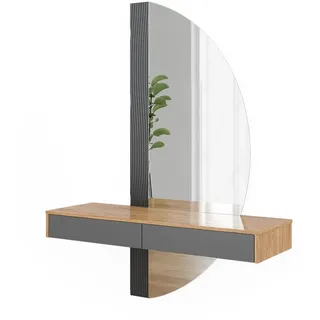 Vicco Schminktisch Melisa Grau 120 cm mit 2 Schubladen, Model 47687 - Grau