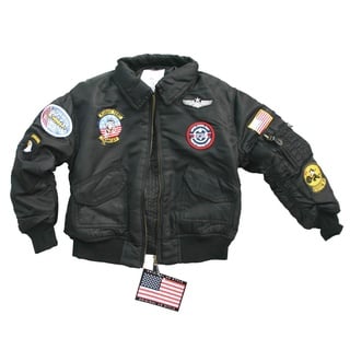 Kids CWU Pilotenjacke schwarz, Größe XL/164