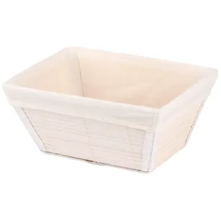 WENKO Aufbewahrungskorb Bamboo M Weiß - Badkorb, Bambus, 19.5 x 9 x 15 cm, Weiß
