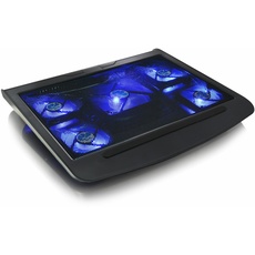 AABCOOLING NC45 - Laptop Lüfter mit 5 Lüftern und Blau LED, Notebook Ständer Unterlage, Halterung, Laptop Pad für Notebooks und PS4 / Xbox Consolen, Notebook Halter, Kühler, Schoßtablett