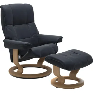 Stressless Fußhocker "Mayfair" mit Classic Base, Gestell Eiche, shadow blau paloma