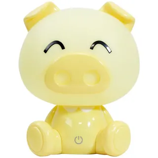Kindertischleuchte , Gelb , Kunststoff , Tierform , 15x19x15 cm , 3-fach schaltbar , Lampen & Leuchten, Innenbeleuchtung, Kinderzimmerlampen, Kindertischleuchten