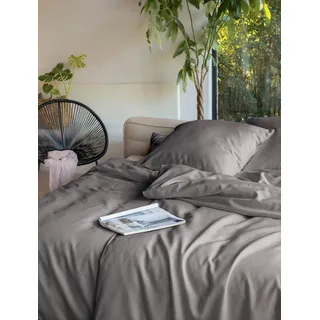 Irisette Bettwäsche "Lotus 8940" 2 Lyocell, 2 teilig, atmungsaktiv, temperaturausgleichend, 12 grafit