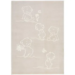 Ben'n'jen Kinderteppich , Taupe, Beige , Textil , Punkte , rechteckig , 120x170 cm , für Fußbodenheizung geeignet, in verschiedenen Größen erhältlich , Teppiche und Böden, Teppiche, Kinderteppiche