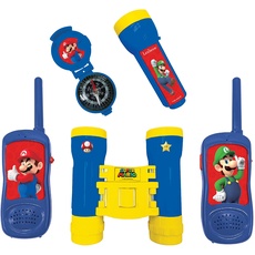 Bild von Super Mario Abenteuerset mit 2 Walkie Talkies, Fernglas, Taschenlampe,