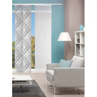 Schiebegardine VISION S "SCHIEBEVORHANG DIGITALDRUCK BAMBUS-OPTIK 'FRESKO'", grau, B:60cm H:260cm, Polyester, Gardinen, Schiebegardine, DIGITALDRUCK - INDIVIDUELL KÜRZBAR