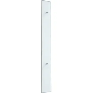 Novel Garderobenleiste , Weiß , Glas, Holzwerkstoff , 16x140x7 cm , Goldenes M, Made in Germany, DGM-Klimapakt , Aufhängemöglichkeit , Garderobe, Garderobenhaken, Hakenleisten