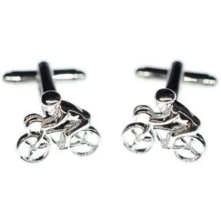 Miniblings Fahrrad Biker Fahrradfahrer Manschettenknöpfe | Feines Detail am Hemd, gefertigt in Berlin, mit Manschettenknopf und Cufflinks