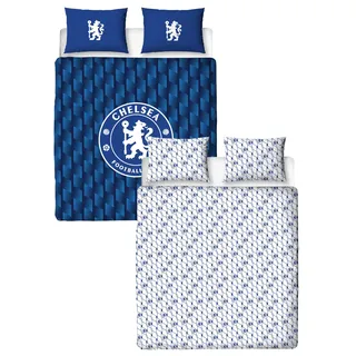 Character World Chelsea FC Geometrisches Design Mehrfarbig 140 x 200 cm + 70 x 80 cm