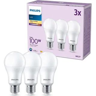 Philips LED-Birne 100W E27 2700K warmweiß 3 St.