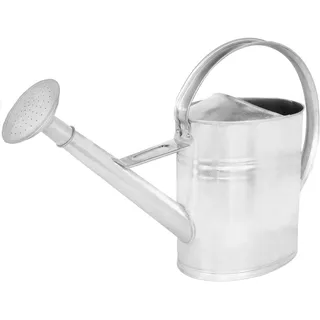 KOTARBAU® Gießkanne Metall - 12 L - Zink Gießkanne für Garten & Zimmerpflanzen - mit Abnehmbarer Brause - Pflanzen Bewässerung - für Draußen & Drinnen - verzinkter Stahl - Silber