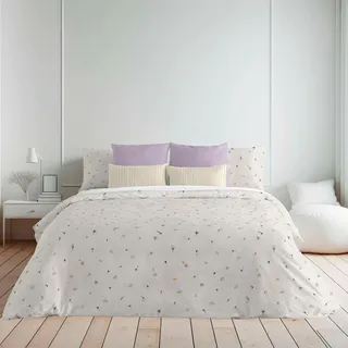 Belum | Bettbezug für Betten von 135/140 cm (220 x 220 cm) | Stoff 100% Bio-Baumwolle | Fadenzahl 175 | Oeko-Tex | Modell: Orewa