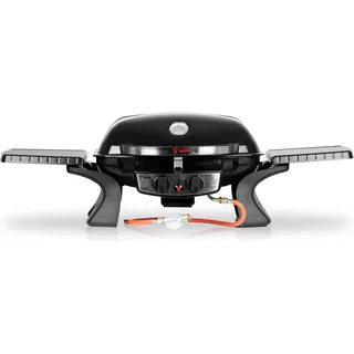 BBQ-Toro Tragbarer Tisch Gasgrill 2 Brenner | Tischgasgrill für Balkon - Schwarz