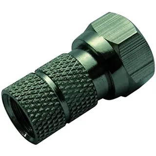 Schwaiger FST8204 241 Typ F, 4 Stück, Koaxialstecker (Typ F, Silber, Plastiktüte, 4 Stück)