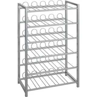 Haku-Möbel Flaschenregal 54 x 31 x 90 cm Silber
