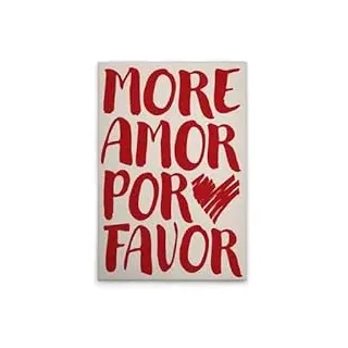 A.S. Création Leinwandbild More Amor por Favor - Wandbild in Beige, Rot - 40 x 60 cm - DD133015