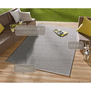 Northrugs bougari Coin 160x230cm Schwarz