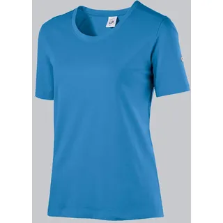 TOFFS BP 1715-234-0116-M T-Shirt für Frauen, 1/2 Ärmel, Rundhals, Länge 62 cm, 170,00 g/m2 Baumwolle mit Stretch, azurblau, M