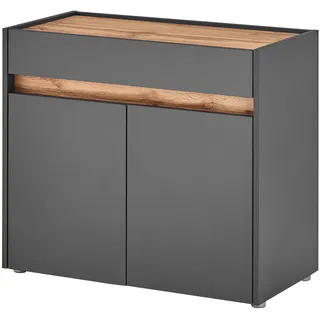 INOSIGN »GIRON/ CiTY, Schrank in Wotan Eiche, Sideboard im modernen Design«, in zwei Farben erhältlich, 2 Türen, 1 Schubkasten, 80 cm breit