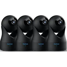owltron Überwachungskamera innen, Babyphone mit Kamera und app, 360°WLAN IP Kamera mit Bewegungserkennung, 2-Wege Audio, Hundekamera/Haustierkamera/Babyphone Kamera mit Nachtsich,4 Stück