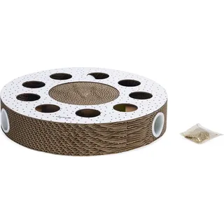 beeztees Karton Kratzspielzeug Hide 35x35cm Braun
