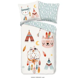 Good Morning Kinderbettwäsche »Dreamy« 2 Stk., tlg. Flanell, Biber, 135x200, Warm, Reißverschluss, Wende, Kind, Boho bunt