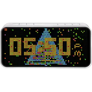 Dekala Pixel-LED Smart Wecker, Digitaler Nachttischwecker mit Dual-Alarm & Snooze, laut für Tiefschläfer, Wetter-, Temperatur- & Feuchtigkeitsanzeige, App-Steuerung & automatische Zeitsynchronisation