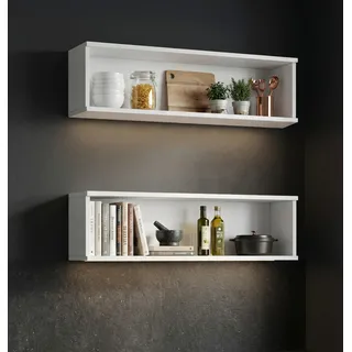 Wandregal HOME AFFAIRE "Meliss", weiß, B:80cm H:23cm T:21cm, Massivholz, Regale, Wandregal, aus nordischer Kiefer gefertigt, Breite 80 cm, 2-tlg