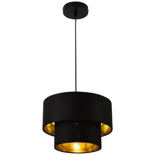 lux.pro Hängeleuchte, ohne Leuchtmittel, »Lopar« Deckenleuchte Pendelleuchte 30cm schwarz/gold schwarz Ø 30 cm x 30 cm x 24 cm