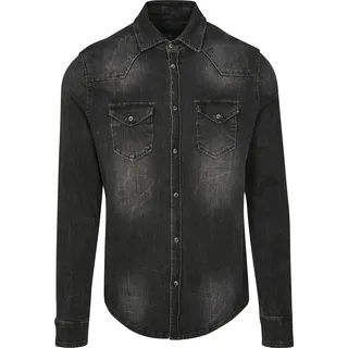 Brandit Textil Brandit Riley Denim Langarmhemd - Black, - S