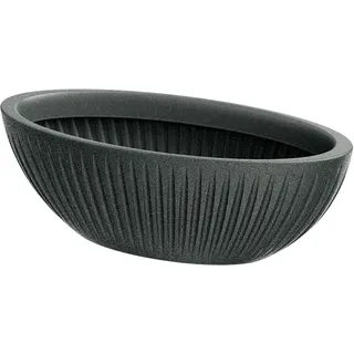 Prosperplast Blumentopf Latia, oval, 58 x 24 x 20 cm, Graphit Granit
