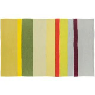 Läufer , Flieder, Olivgrün, Senfgelb , Kunststoff , Streifen , 160x100 cm , UV-beständig , Teppiche und Böden, Teppiche, Teppichläufer, Läufer