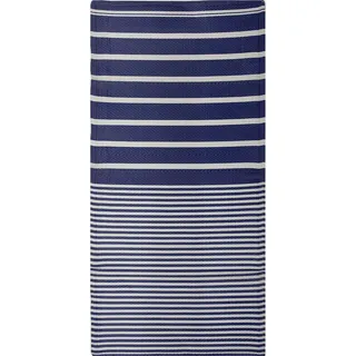 Beliani Outdoor Teppich grün 90 x 180 cm Streifenmuster Kurzflor HALDIA