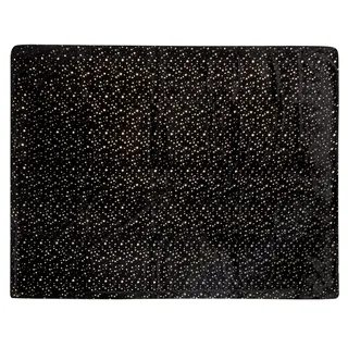 Beliani Alazeya Kuscheldecke 150 x 200 cm Schwarz/Gold