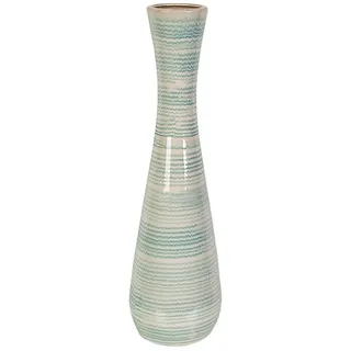 Romimex Vase, Blau, Weiß, Keramik, 20 x 69 x 20 cm