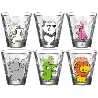 LEONARDO Kinderbecher »Kinderbecher Bambini Optic 215 ml 6er Set bunt«, bunt