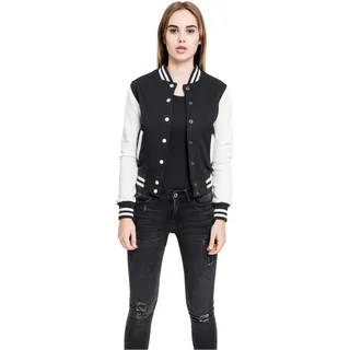 Urban Classics Damen Ladies 2-Tone College Sweatjacket, Blk/White, L, TB218