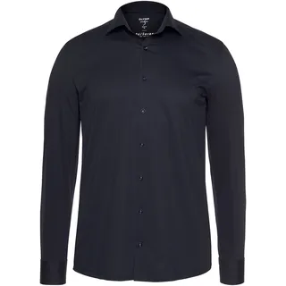 OLYMP Businesshemd »Level Five body fit Jerseyshirt« in Jersey Qualität, blau